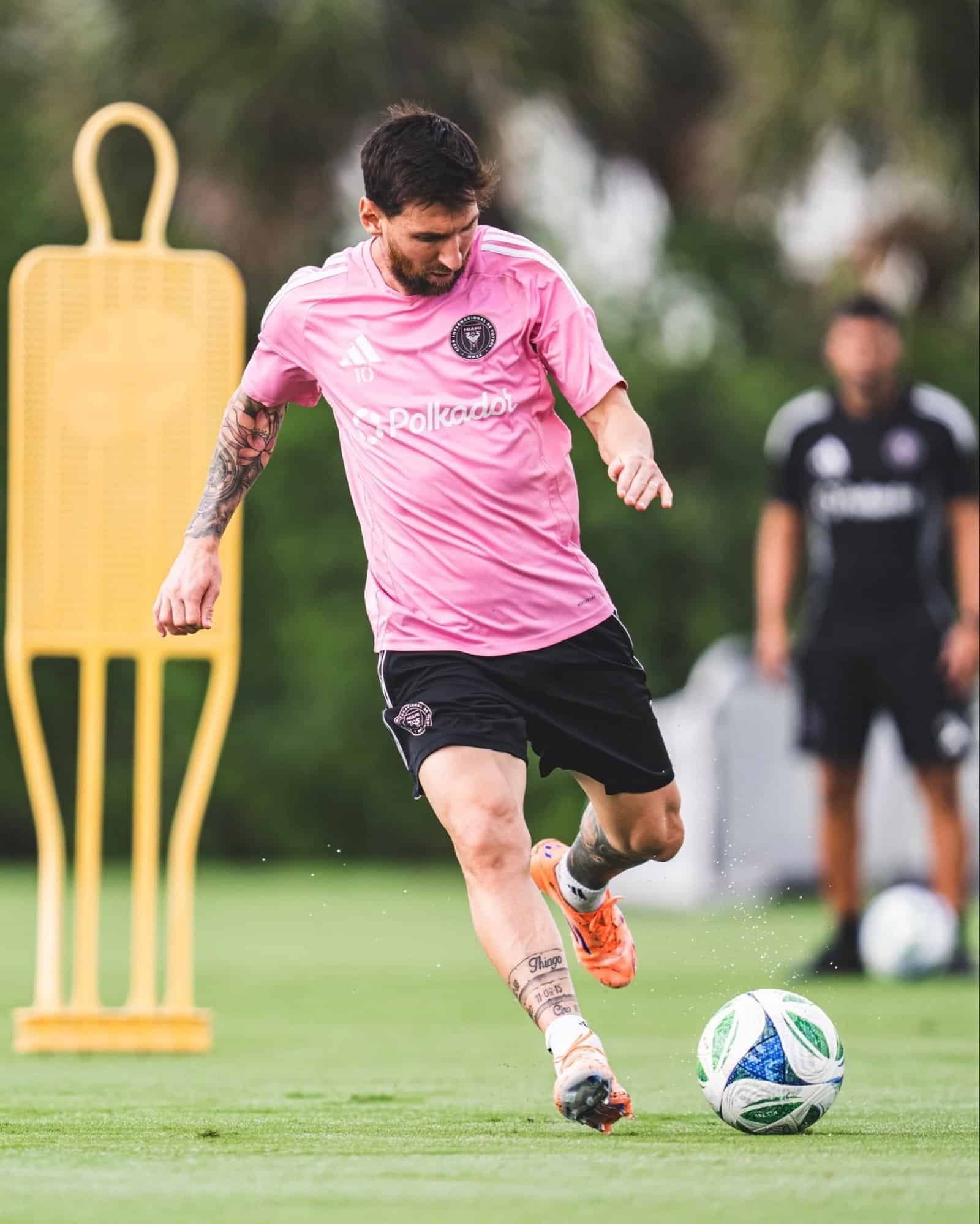Lionel Messi returns to training with Inter Miami.